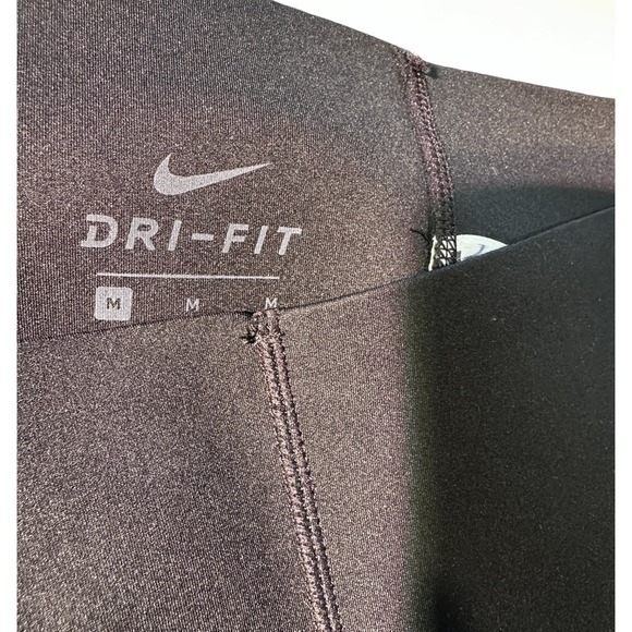 Nike DRI-FIT Womens Black Leggings SZ M - Picture 8 of 8